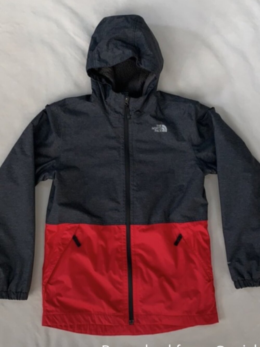 North Face Boys Dryvent hooded Waterproof fleece lined jacket - 18/20 XL